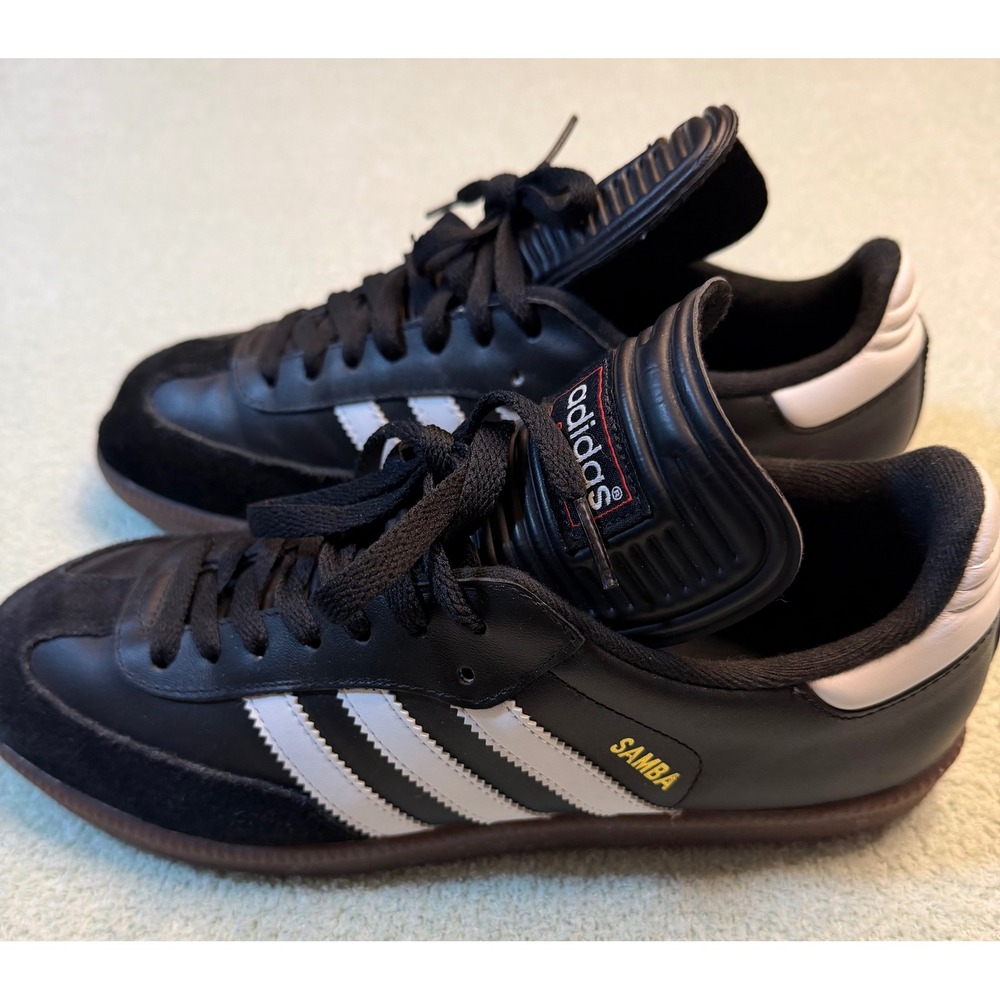 Adidas Samba Classic Mens Black White Gum Indoor Soccer Shoes 034563 Size 9